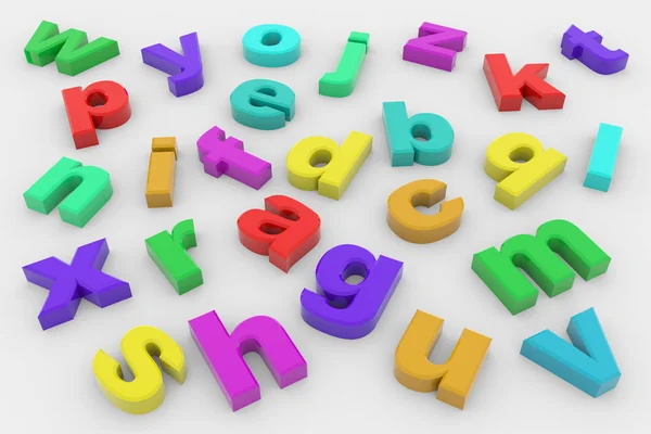 Kolorowe litery 3d — Zdjęcie stockowe