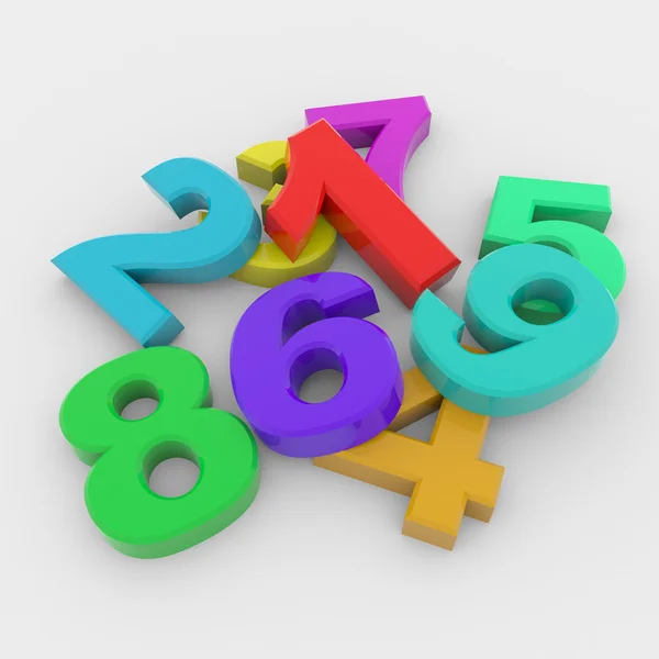 Números 3D coloridos — Fotografia de Stock