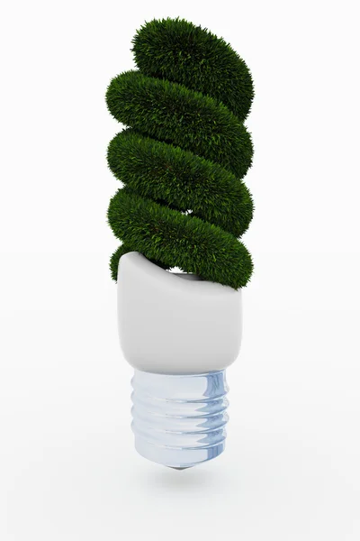 에너지 절약 램프로 만든 푸른 잔디 — 스톡 사진
