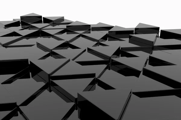 Чёрный глянцевый треугольник — стоковое фото