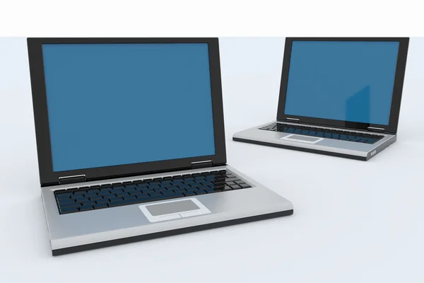 Dwa laptopy — Zdjęcie stockowe