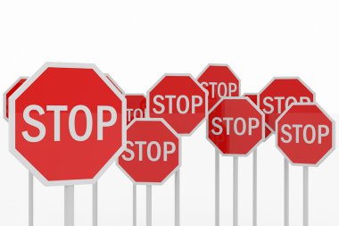 Stop sings. clipart