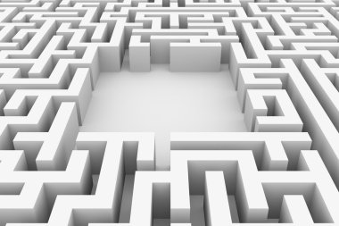 Empty space in the endless maze clipart