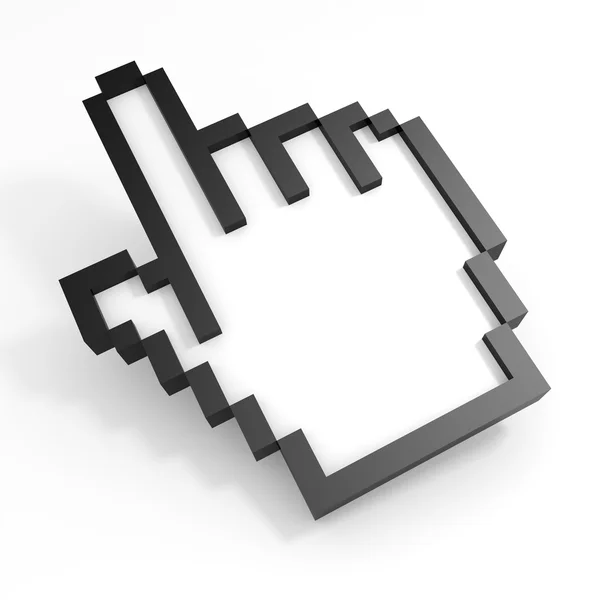 3D-s kéz alakú az egérmutató — Stock Fotó