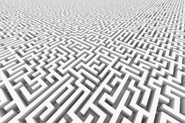 White infinity maze. — Stock Photo, Image