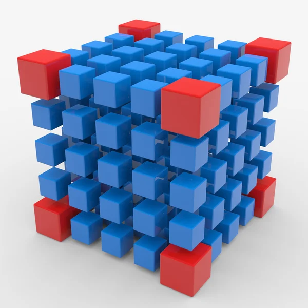 Сборка куба из блоков — стоковое фото