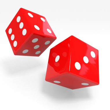 Red dices clipart