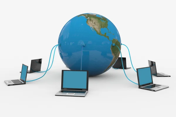 Globális számítógépes hálózat. Internet-koncepció. — Stock Fotó