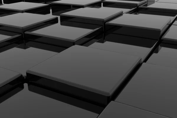 Cubes noirs brillants — Photo