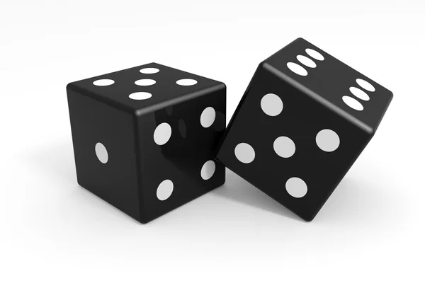Black dices — Stock Photo, Image