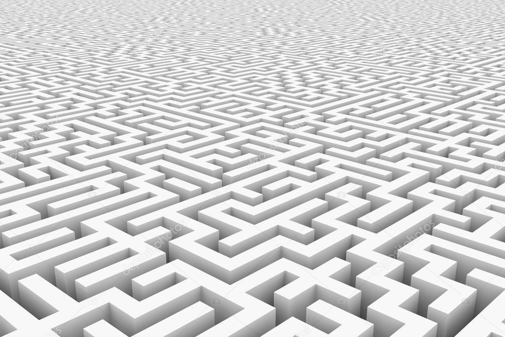 White infinity maze.