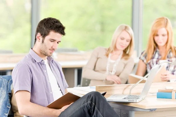 Group of young high school students learning — Stock Photo, Image
