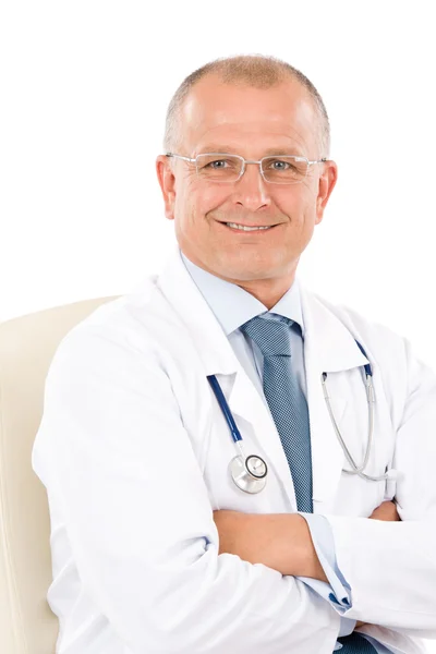 Volwassen arts man met stethoscoop professional — Stockfoto