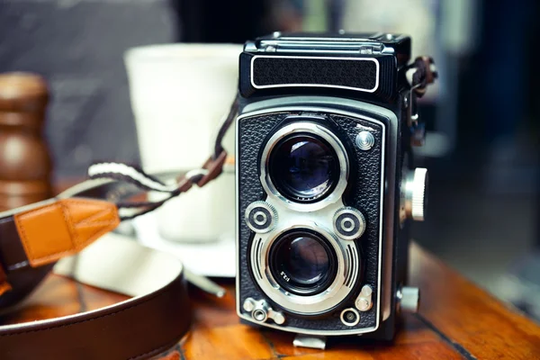 Old School TLR Camera — Stock Photo, Image