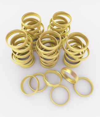 Golden Wedding Rings clipart