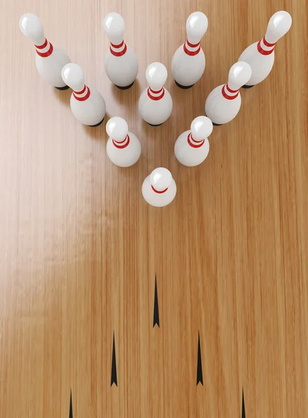 Épingles de bowling Photo De Stock