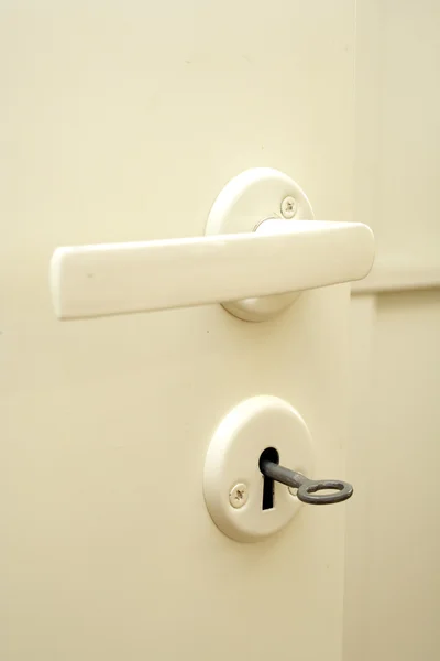 Open the door handle and keys — Stock Photo, Image