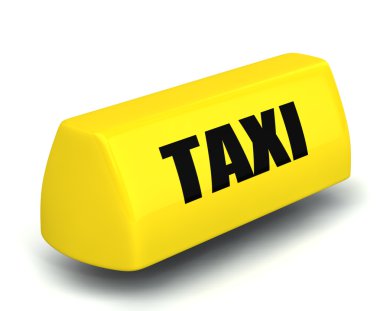 3d model of the taxi symbol clipart