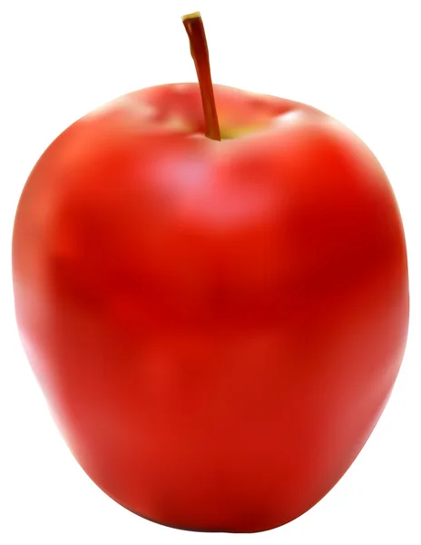 Ilustración de la manzana roja fresca — Foto de Stock