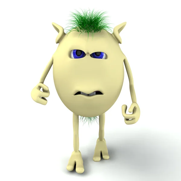 3D θυμωμένος χαρακτήρα μαριονέτα — Φωτογραφία Αρχείου