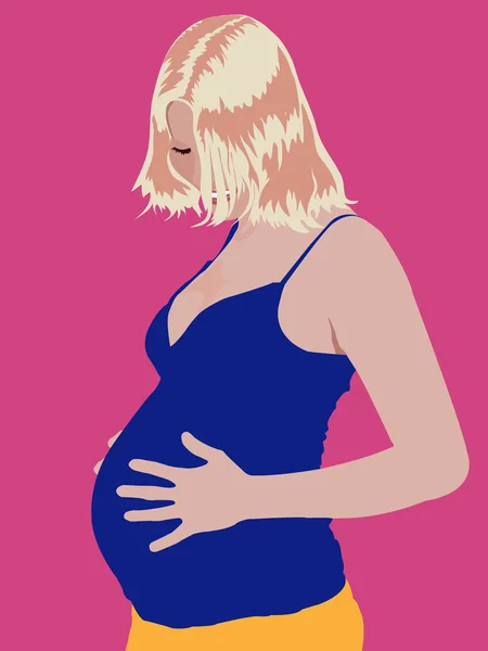 Ilustrace těhotné ženy — Stock fotografie