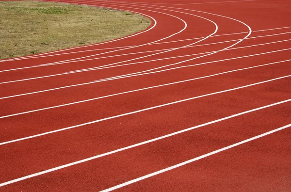 Asphalt for runners track turn zoomed foto — Stock Photo, Image