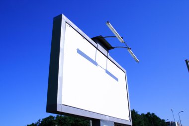 Side foto of advertising billboard without commertial clipart