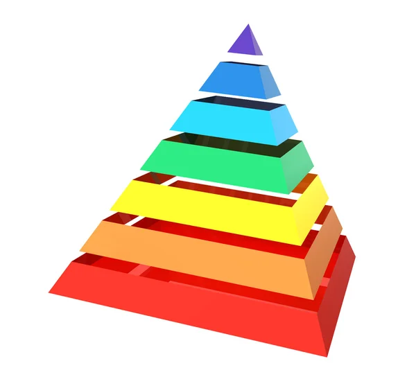 Крупним планом райдужна піраміда — стокове фото