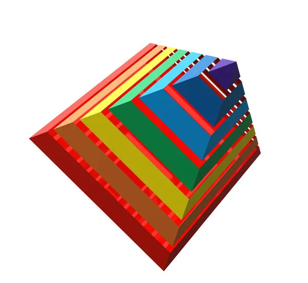 Primer plano de una pirámide de arco iris — Foto de Stock