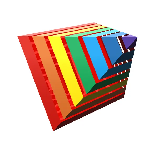 Close up van een regenboog piramide — Stockfoto