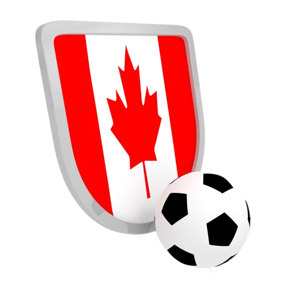 Kanada štít fotbal samostatný — Stock fotografie