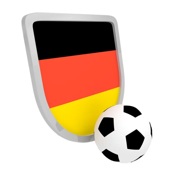 Γερμανία ποδόσφαιρο ασπίδα απομονωθεί — Φωτογραφία Αρχείου