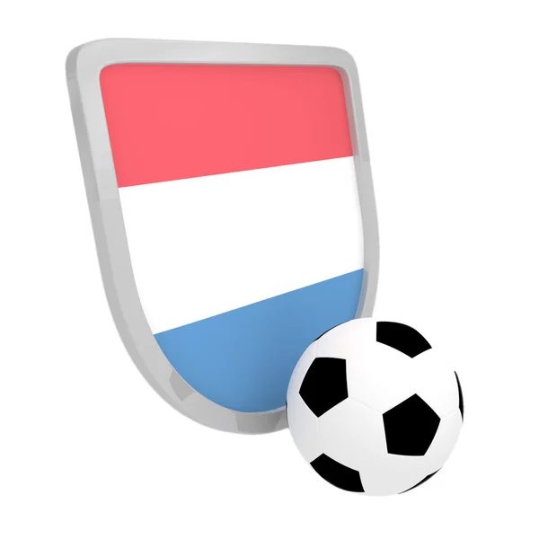 Holandia Tarcza piłka nożna na białym tle — Zdjęcie stockowe