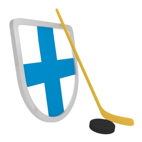 Finland sköld ishockey isolerade — Stockfoto