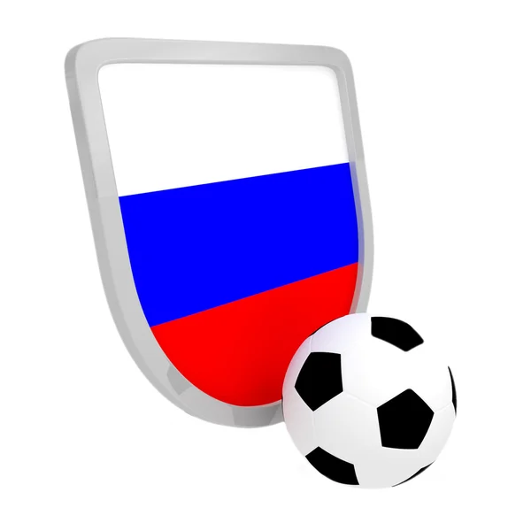 Rusia escudo fútbol aislado — Foto de Stock