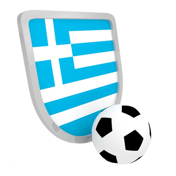 stock image Greece shield soccer isolated