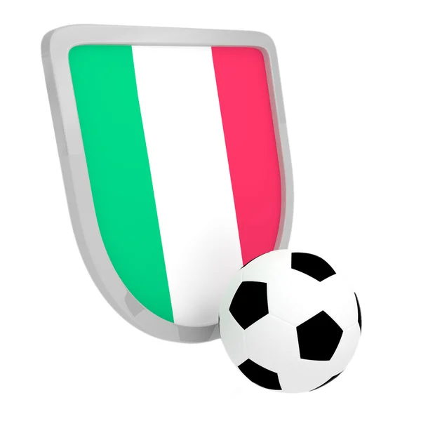 孤立的意大利盾足球 — 图库照片