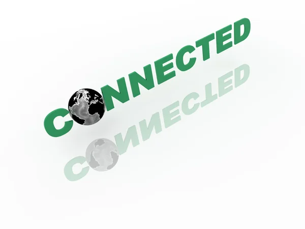 Global Network with World Globe — Stock Photo, Image