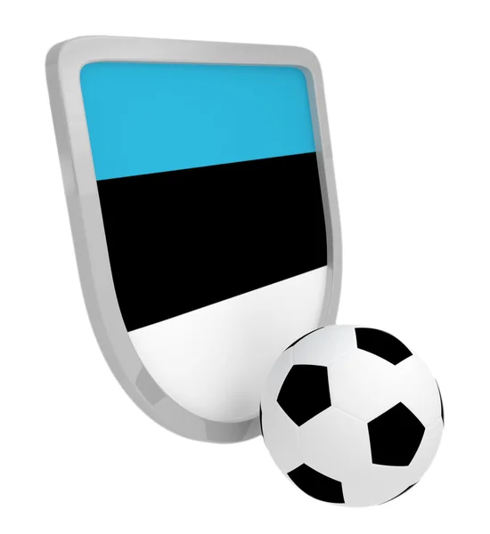 Estonia escudo fútbol aislado —  Fotos de Stock