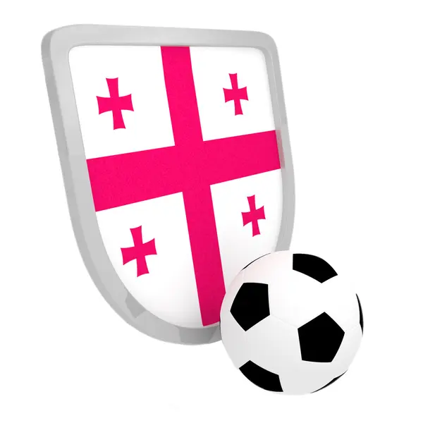 Georgia shield soccer isolated — Stock Photo, Image