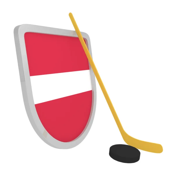 Латвія щит хокею ізольовані — стокове фото