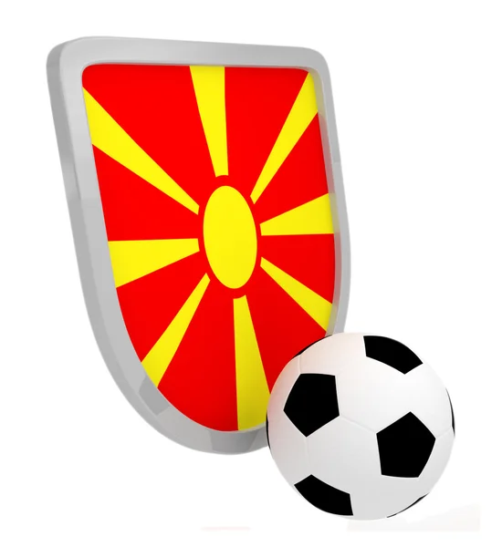 Macedonia escudo fútbol aislado — Foto de Stock