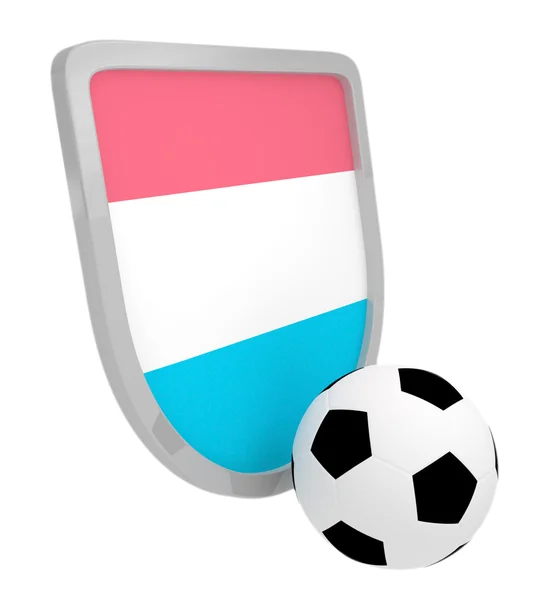 Luxemburg schild voetbal geïsoleerd — Stockfoto