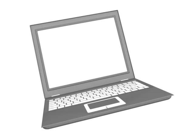3d ноутбук изолирован — стоковое фото
