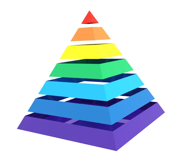 Primo piano di una piramide arcobaleno — Foto Stock