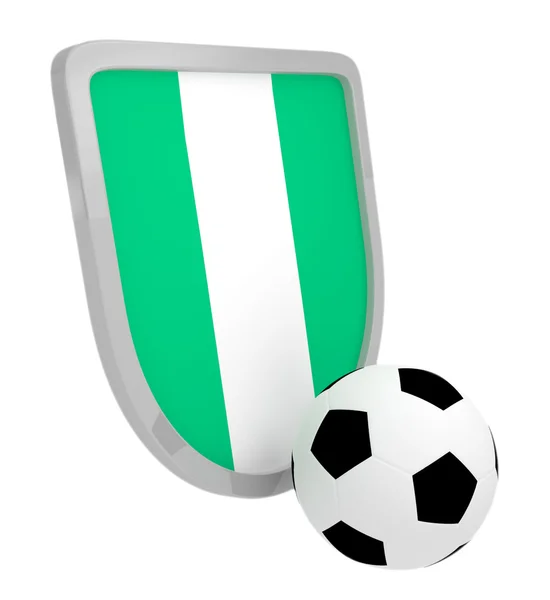 Nigeria scudo calcio isolato — Foto Stock