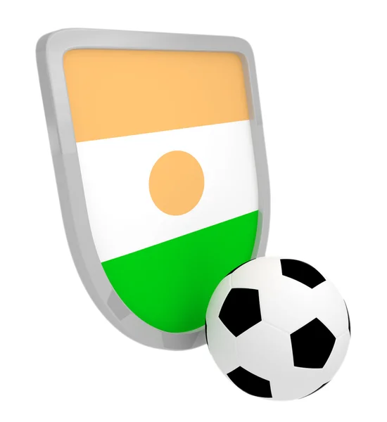 Niger schild voetbal geïsoleerd — Stockfoto