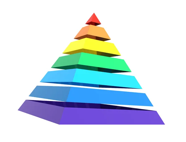 Close up of a rainbow pyramid — Stock Photo, Image