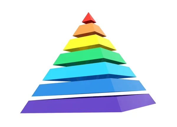 虹のピラミッドのクローズ アップ — ストック写真