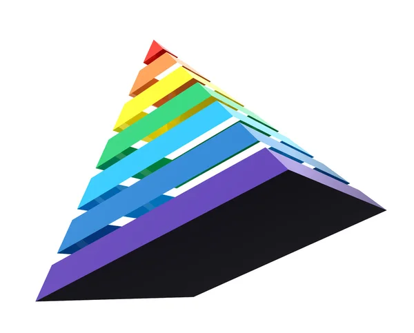 Primo piano di una piramide arcobaleno — Foto Stock